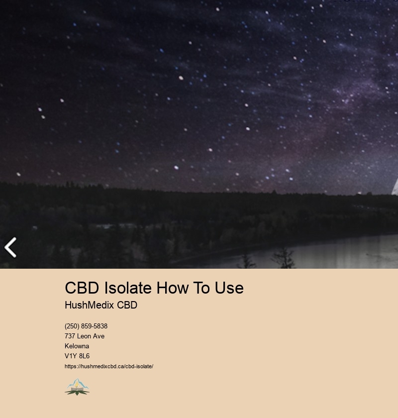 CBD Isolate How To Use